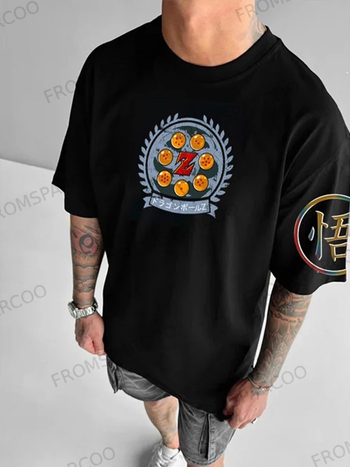 Unisex Oversized Anime Multiple Print T-Shirt