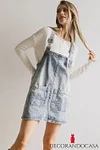 Koa Denim Mini Dress in Light Wash