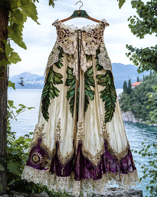 Summer Vacation Ruffle Lace Contrast Dress e11e