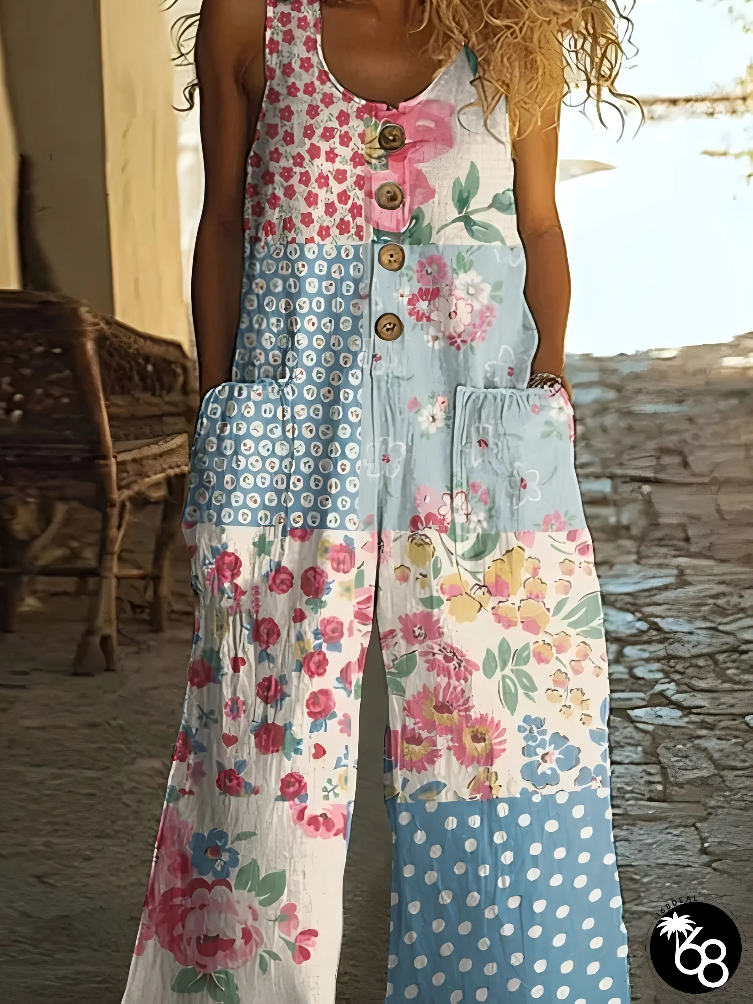 Floral Print Long Jumpsuit | 168DEAL
