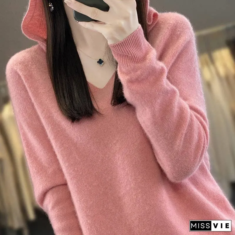 Literary Cashmere Hooded Sweatshirt