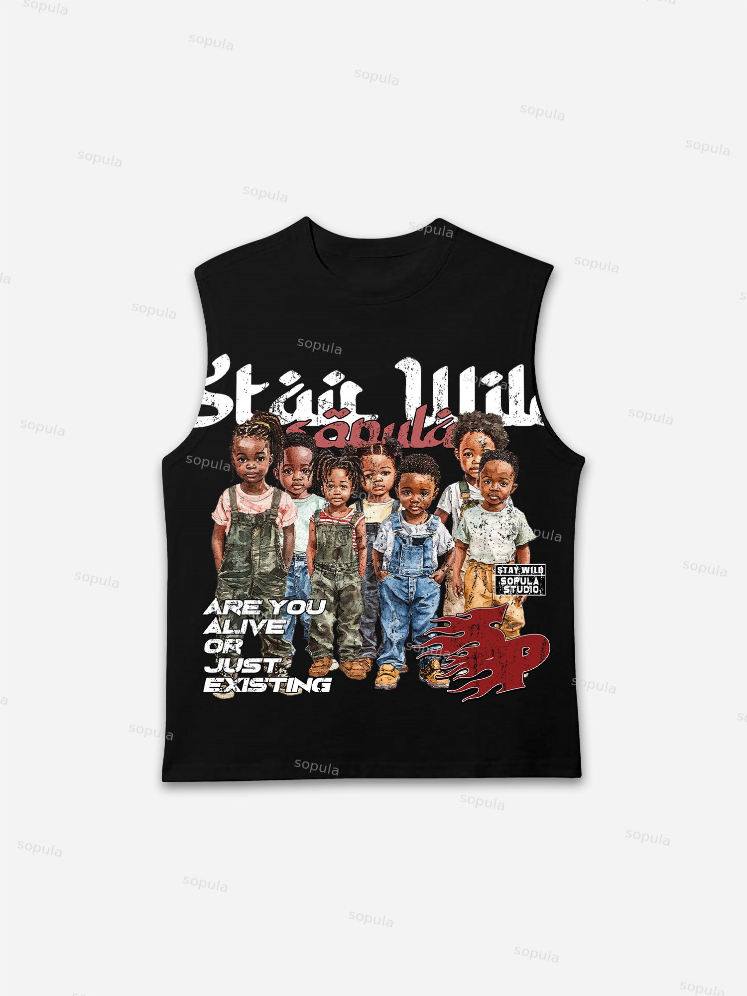 Cool Children Portraits Are You Alive Or Just Existing Print Tank Top