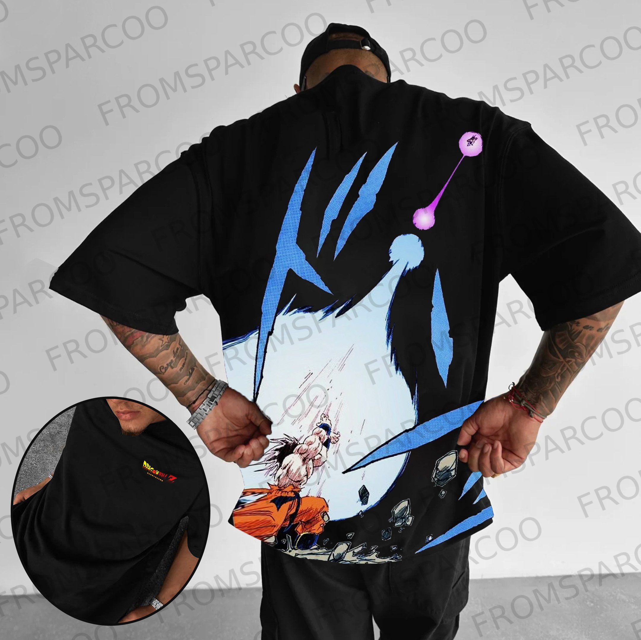 Unisex Oversized DB Buu Anime Print T-shirt