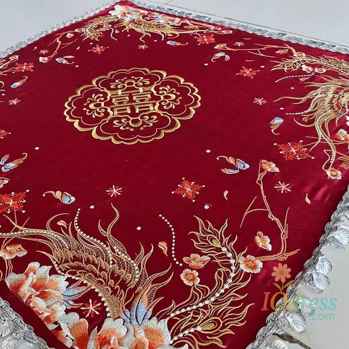 IO Dress Chinese Style Traditional Dress Hanfu Dress Set Women Weijin Dynasty Flower Embroidery Red Wedding Dress Vintage Elegant Robe