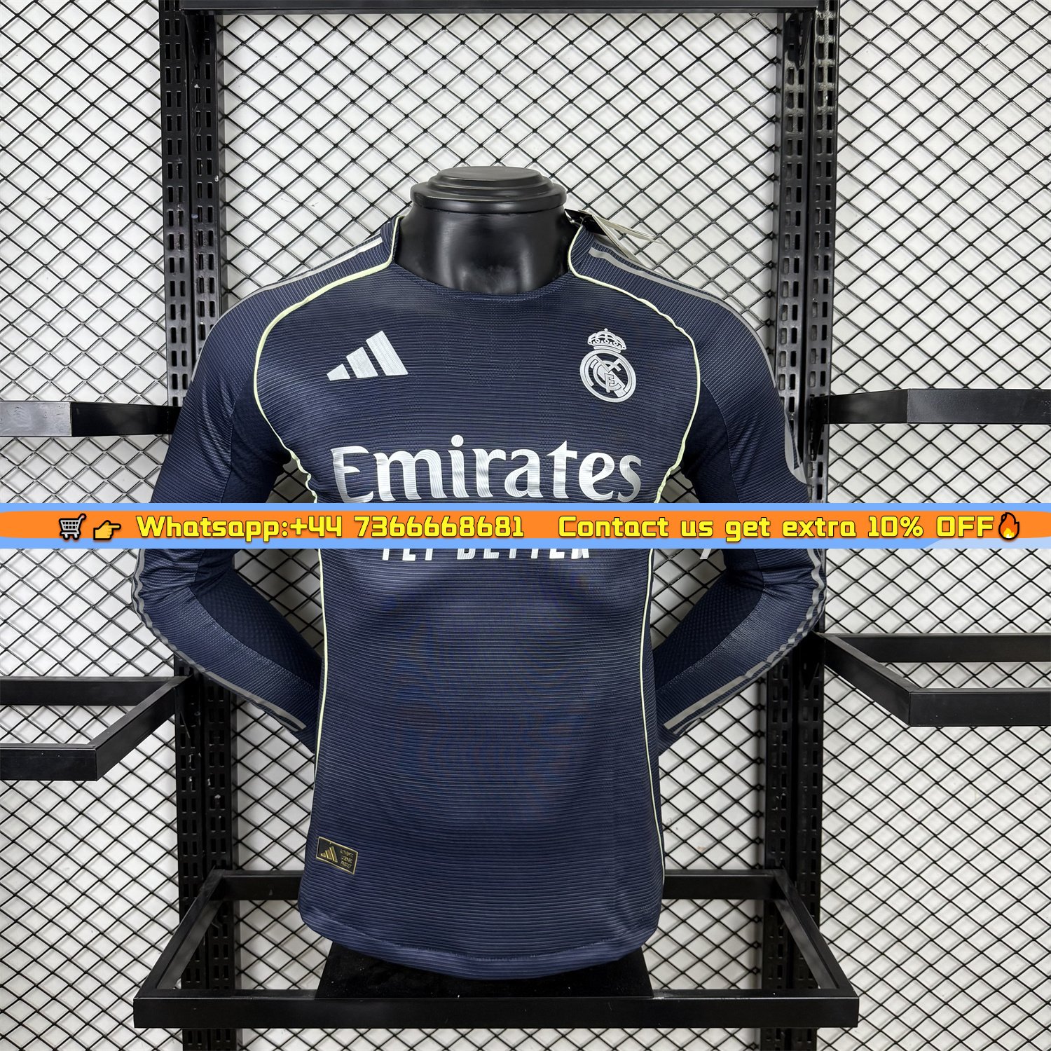 Real Madrid 25-26 Away Long Sleeve Jersey - Player Version