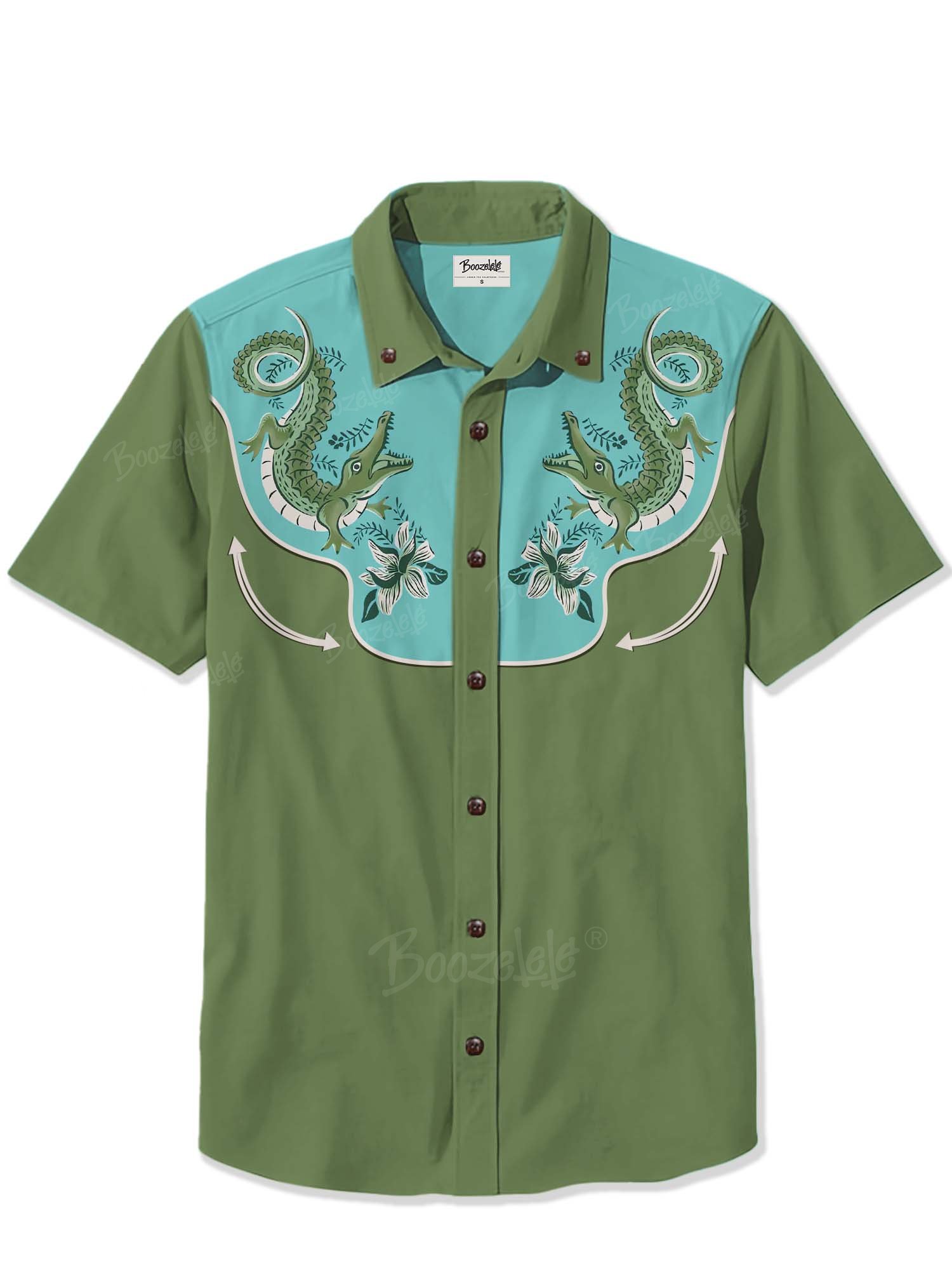 【Amy Suther X Boozelele】Gator Gala - 100% Cotton Shirt
