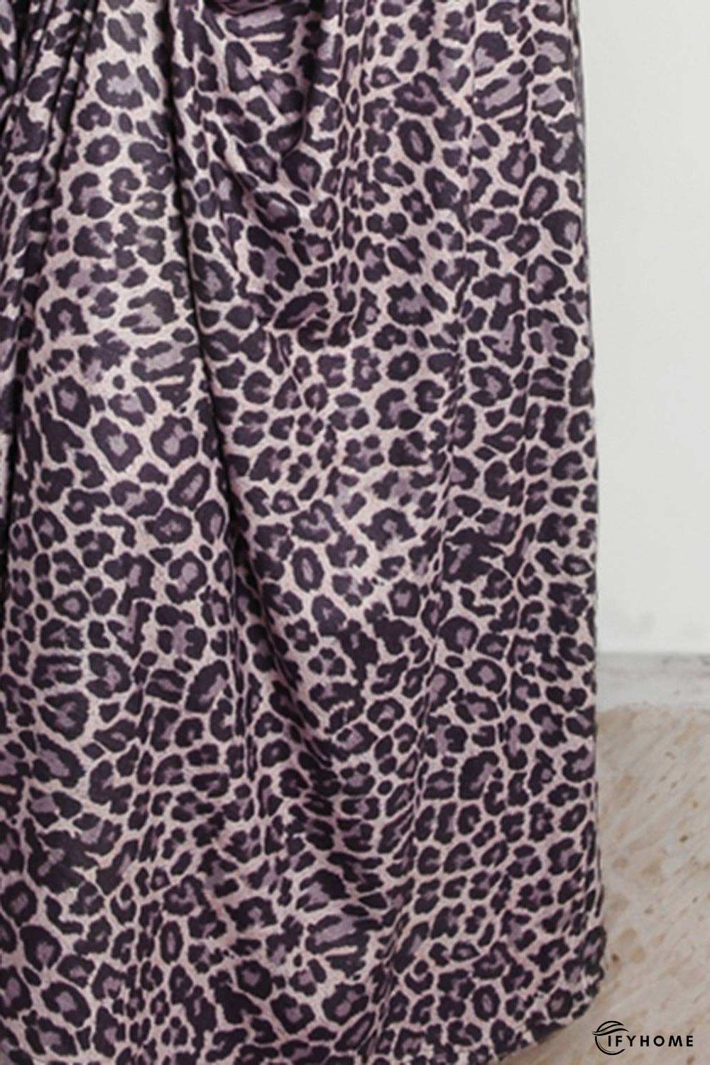 Leopard Round Neck Maxi Dress | IFYHOME