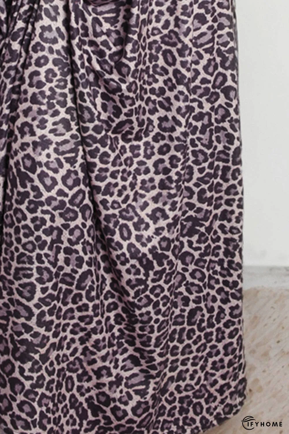 Leopard Round Neck Maxi Dress | IFYHOME