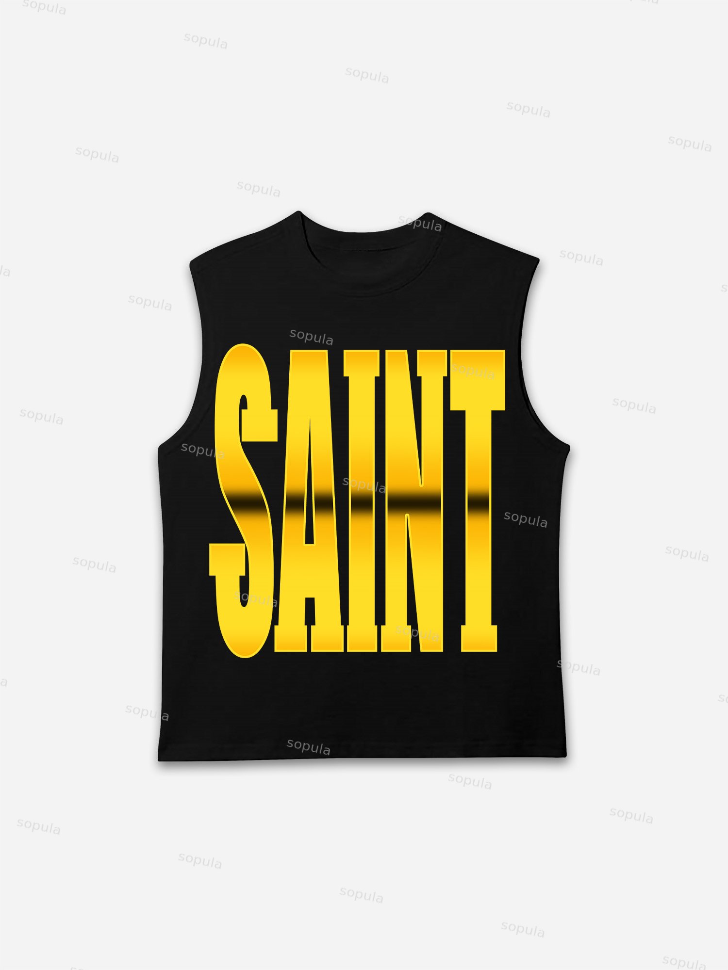 Reflective Saint Print Tank Top