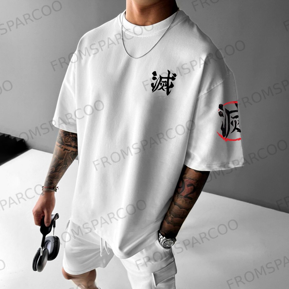 Unisex Anime Villain Kibutsuji Muzan Print T-shirt