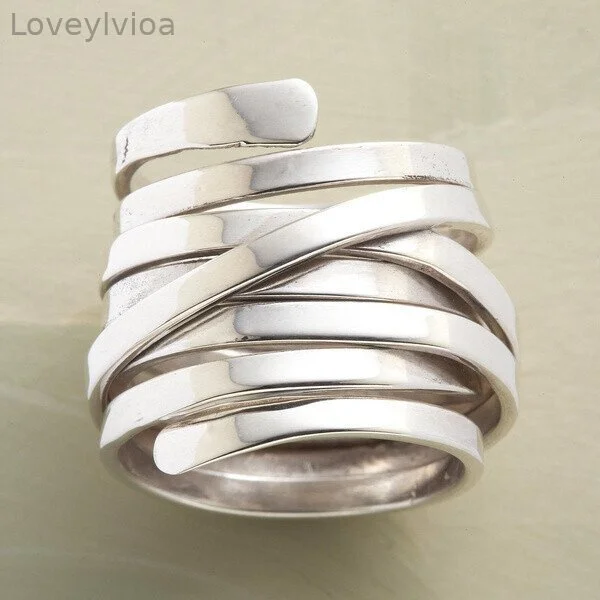 Sterling Silver Wrap Statement Ring