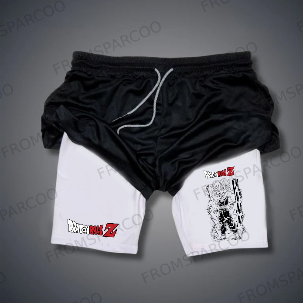 Unisex Oversized Angry Anime Print Shorts