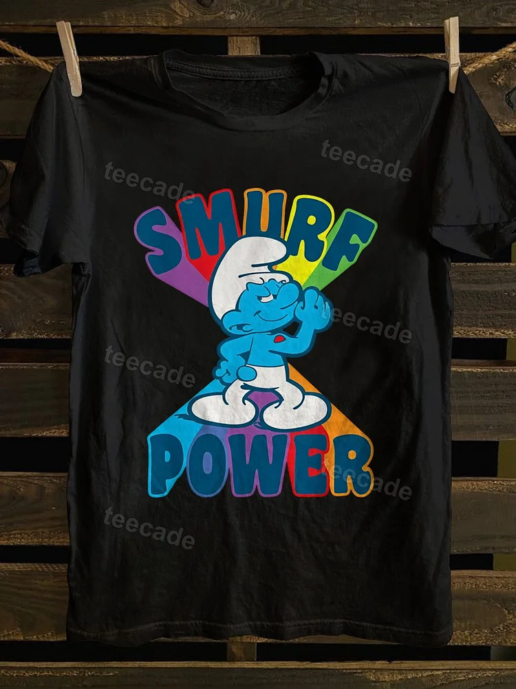 Teecade Teecade Smurf Power Smurfs Movie T-shirt