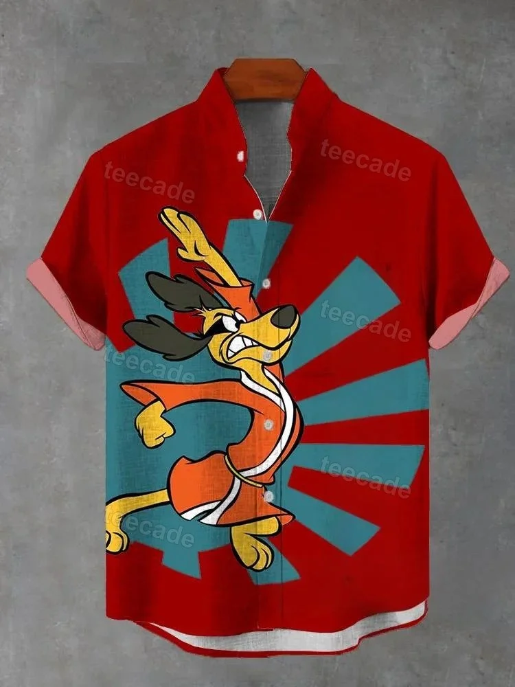 Teecade Teecade Kung Fu Dog Art Print Shirt