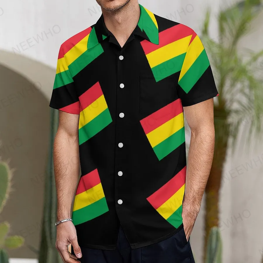 rasta dress shirt Lion of Judah Men's Rasta Shirt