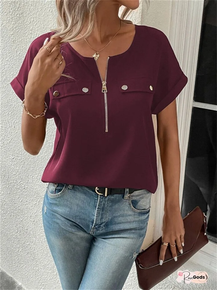 Fashion Women's Shirts Summer Casual Fashion Tops S M L XL 2XL
