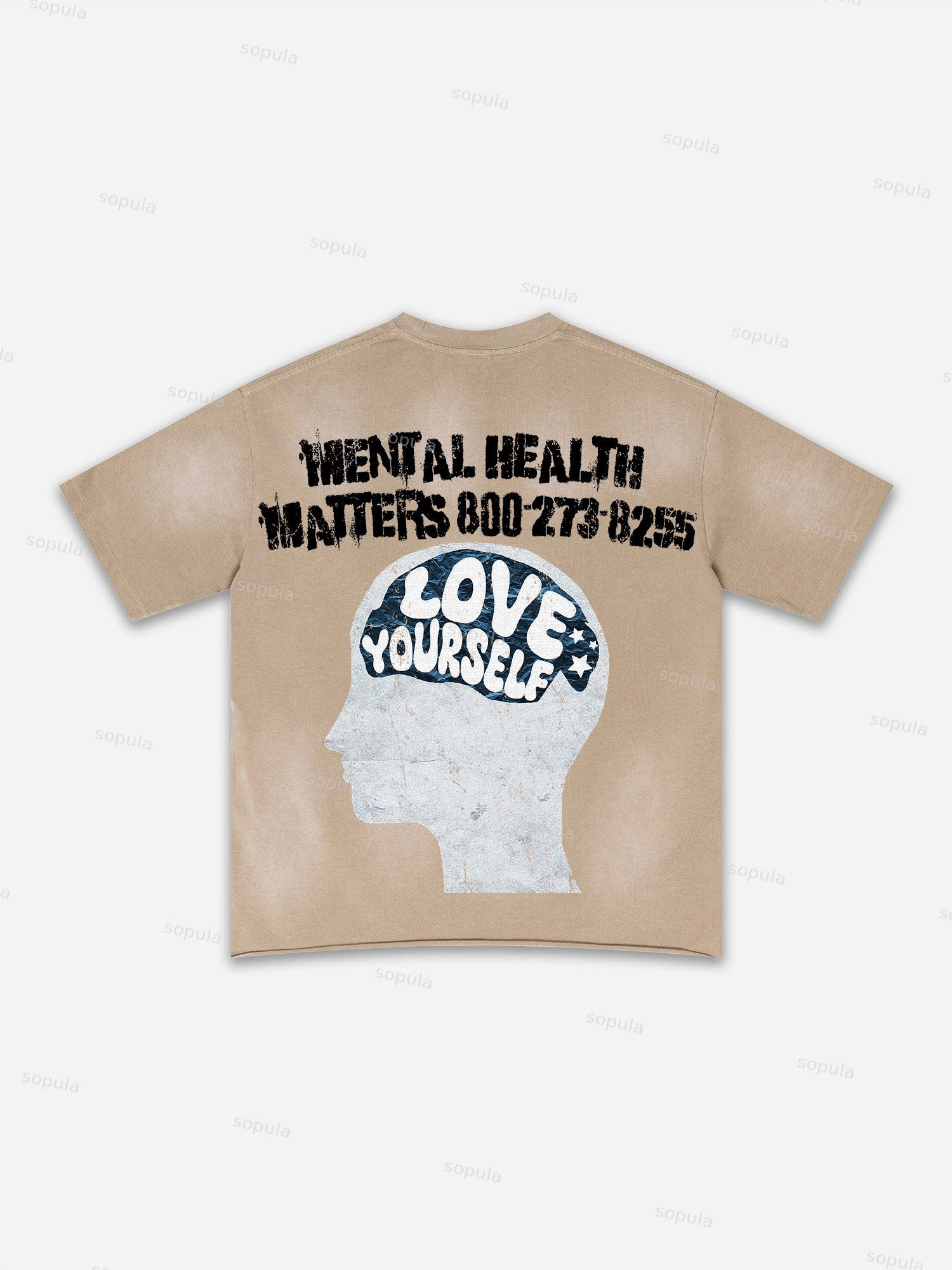 Mental Health Matters Fun Graphic Washed T-shirt