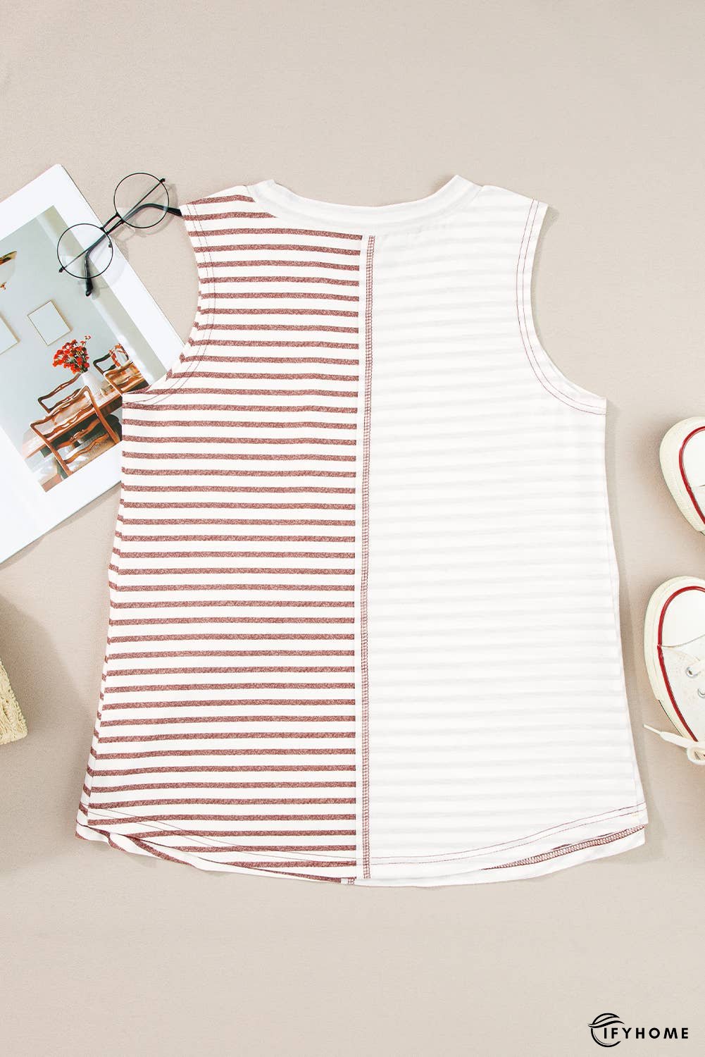 Colorblock Loose Tank Top | IFYHOME