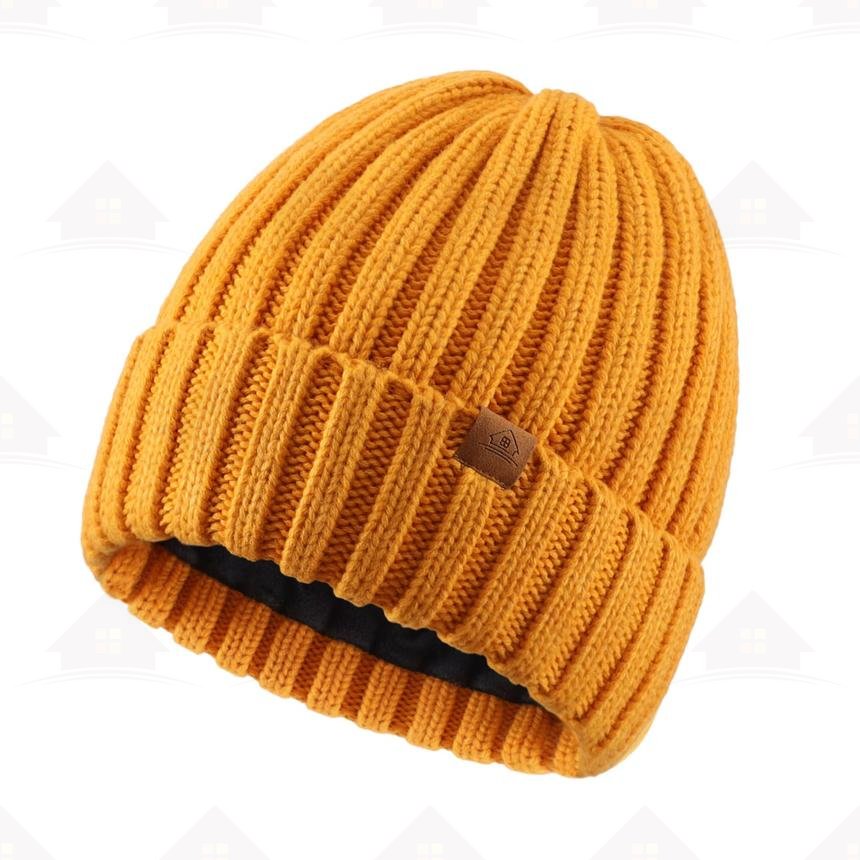 Home Prefer Mens Winter Hat Wool Fleece Lined Knit Beanie Hat Warm Stocking Caps