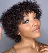 Lovely Glueless Short Afro Kinky Curly Wigs for Black Women