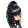 Curly Hair Natural Black Long Wigs