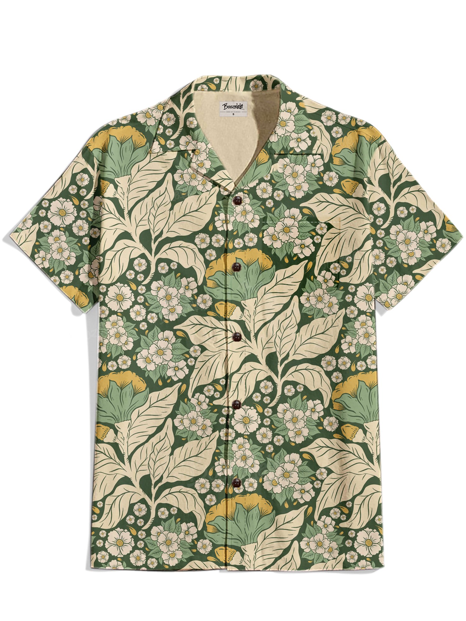 【Sara T X Boozelele】Floral Garden - 100% Cotton Cuban Collar Shirt