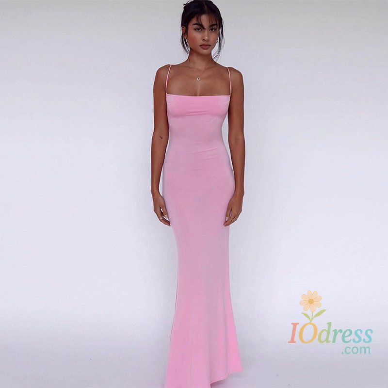 IO Dress New Dresses 2025 Woman Fashion Summer One Shoulder Backless Slim Package Hip Sexy Elegant Skirt