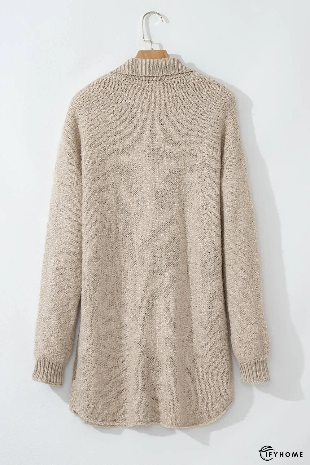 Collared Drop Shoulder Button Up Cardigan | IFYHOME