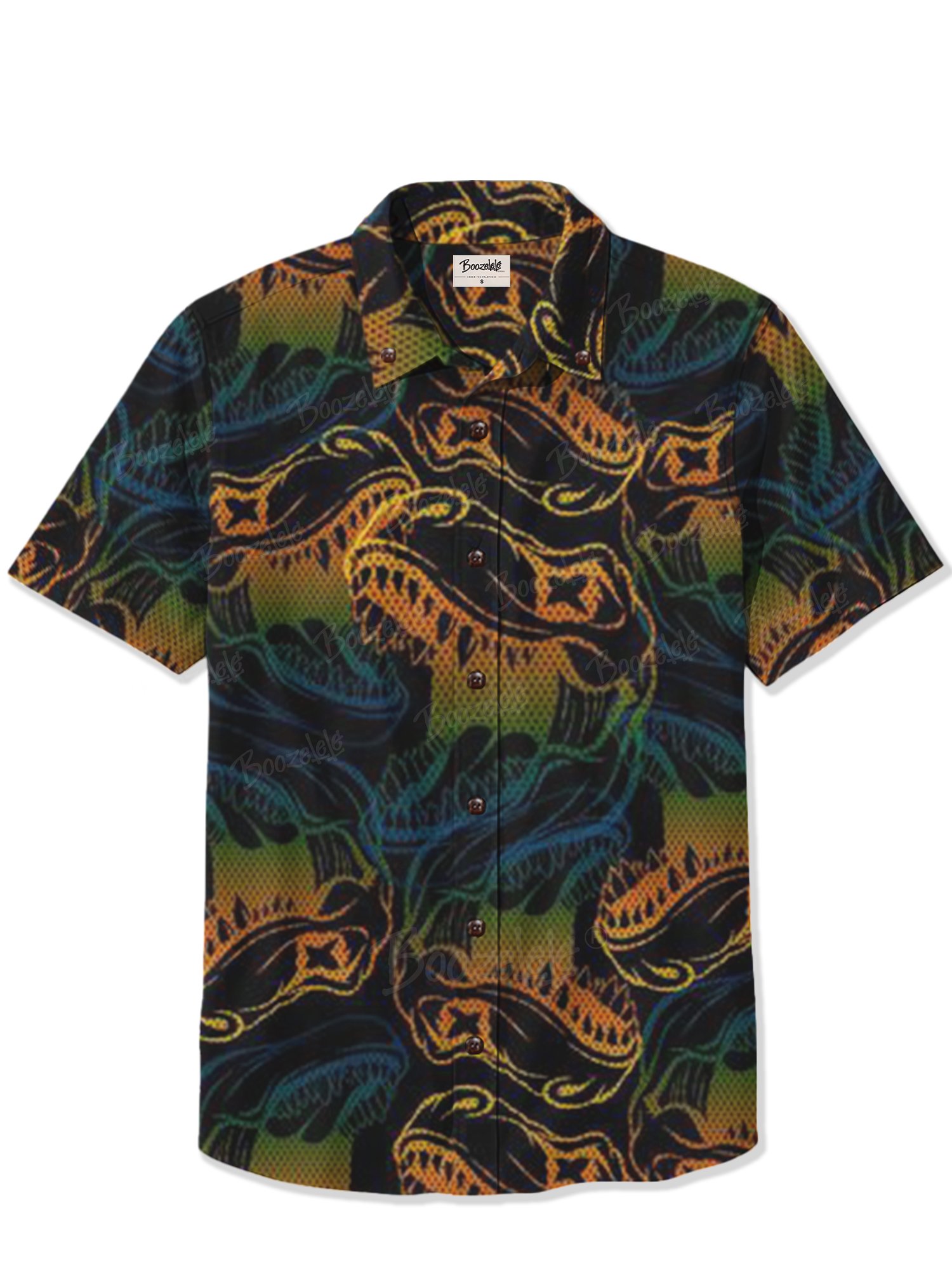 Colorful Gradient Dinosaur - 100% Cotton Shirt