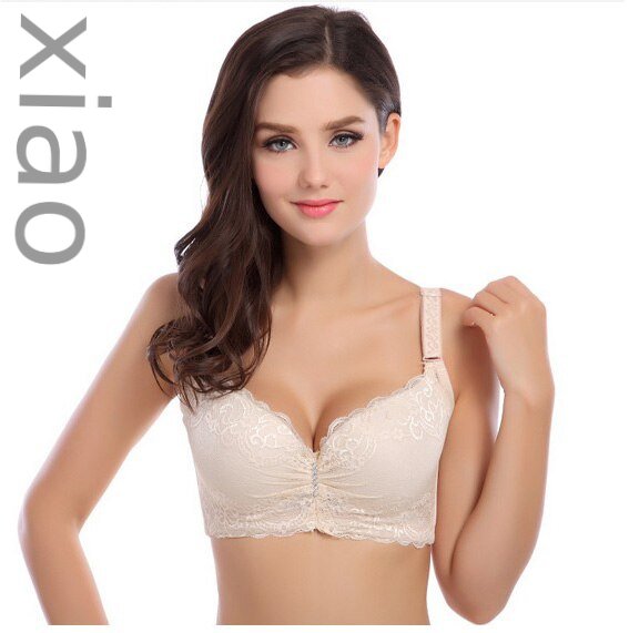 Bras-Women large bust push up bra 80 85 90 95 100 C D E cup sexy lace underwear underwire gorge pour robe Bustier bralette C3302-Bras