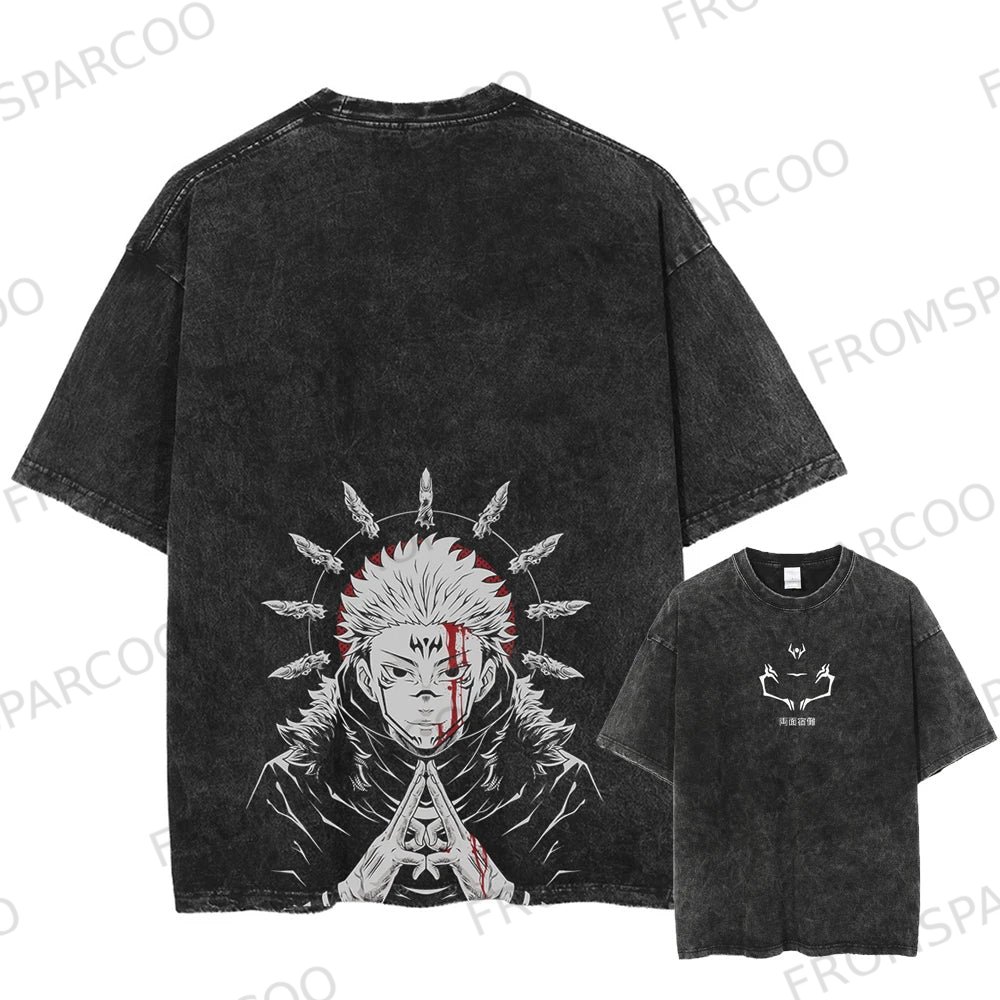 "King Of Curses" 2-Sided Vintage Oversized T Shirt