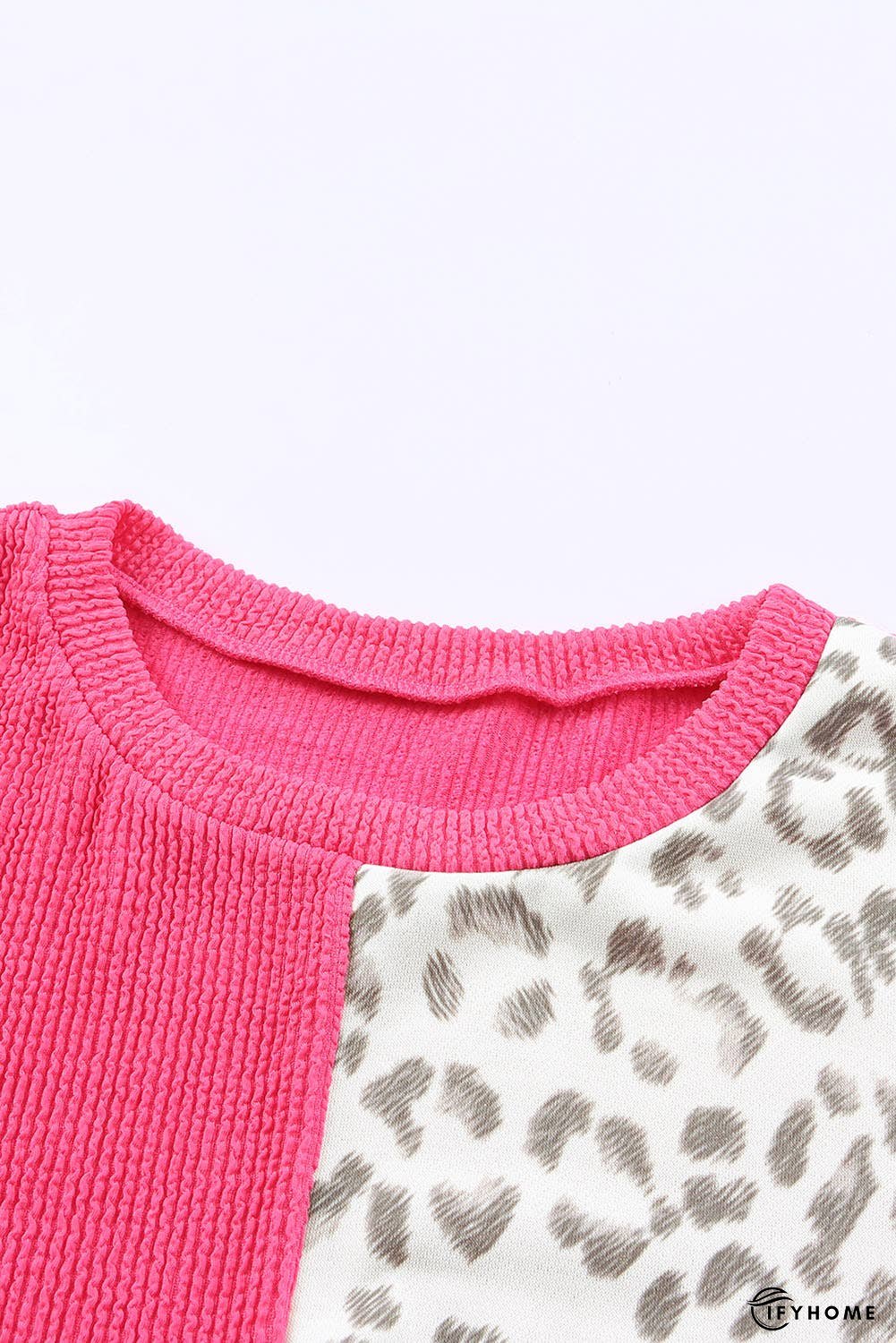 Patchwork Color Block Ribbed Long Sleeve Top | IFYHOME