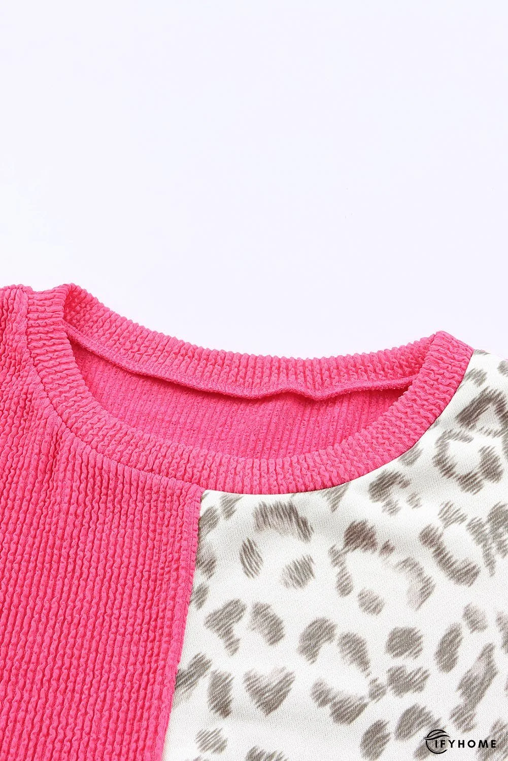 Patchwork Color Block Ribbed Long Sleeve Top | IFYHOME