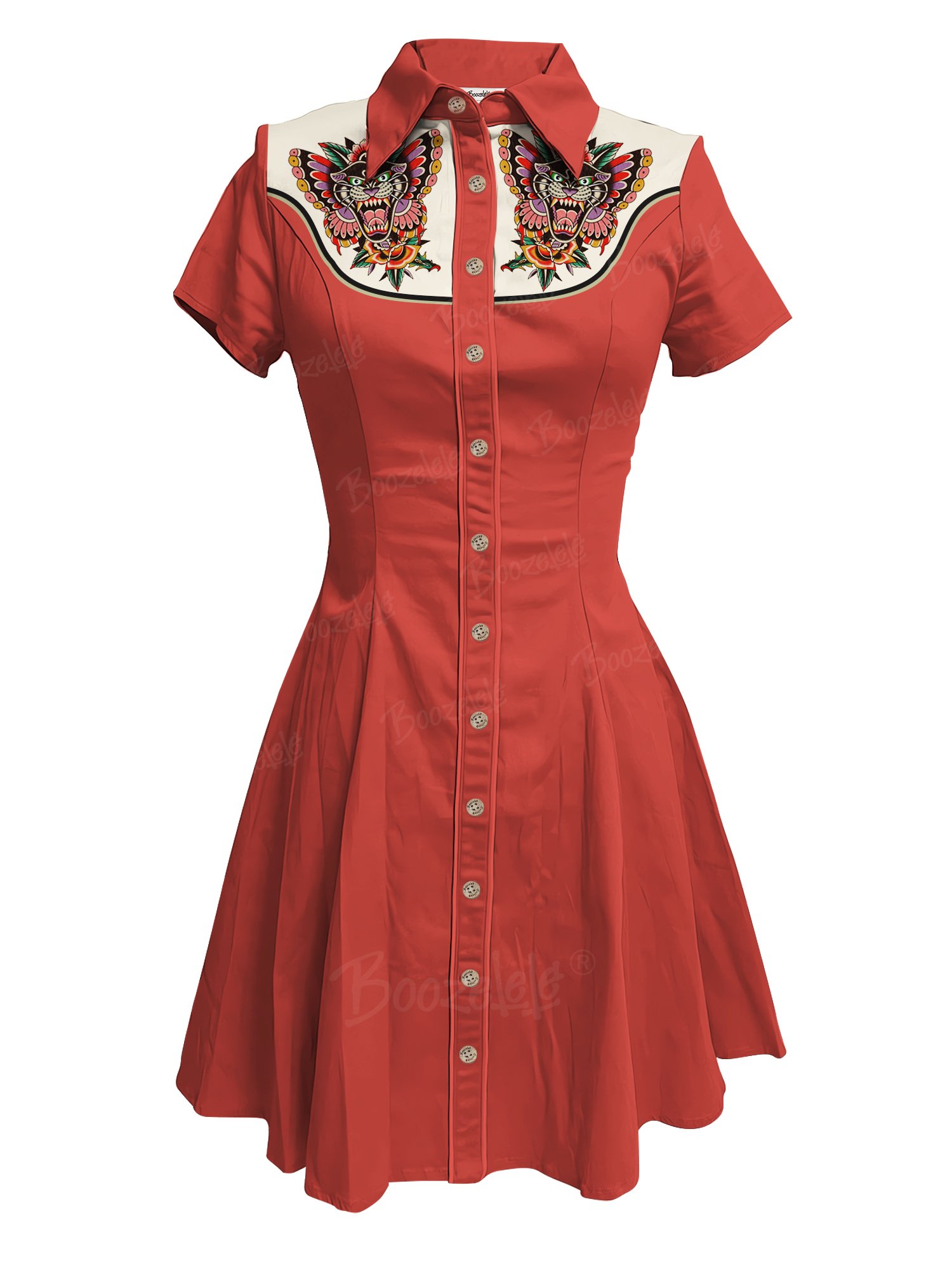 Tiger And Butterfly - 100% Cotton Dress