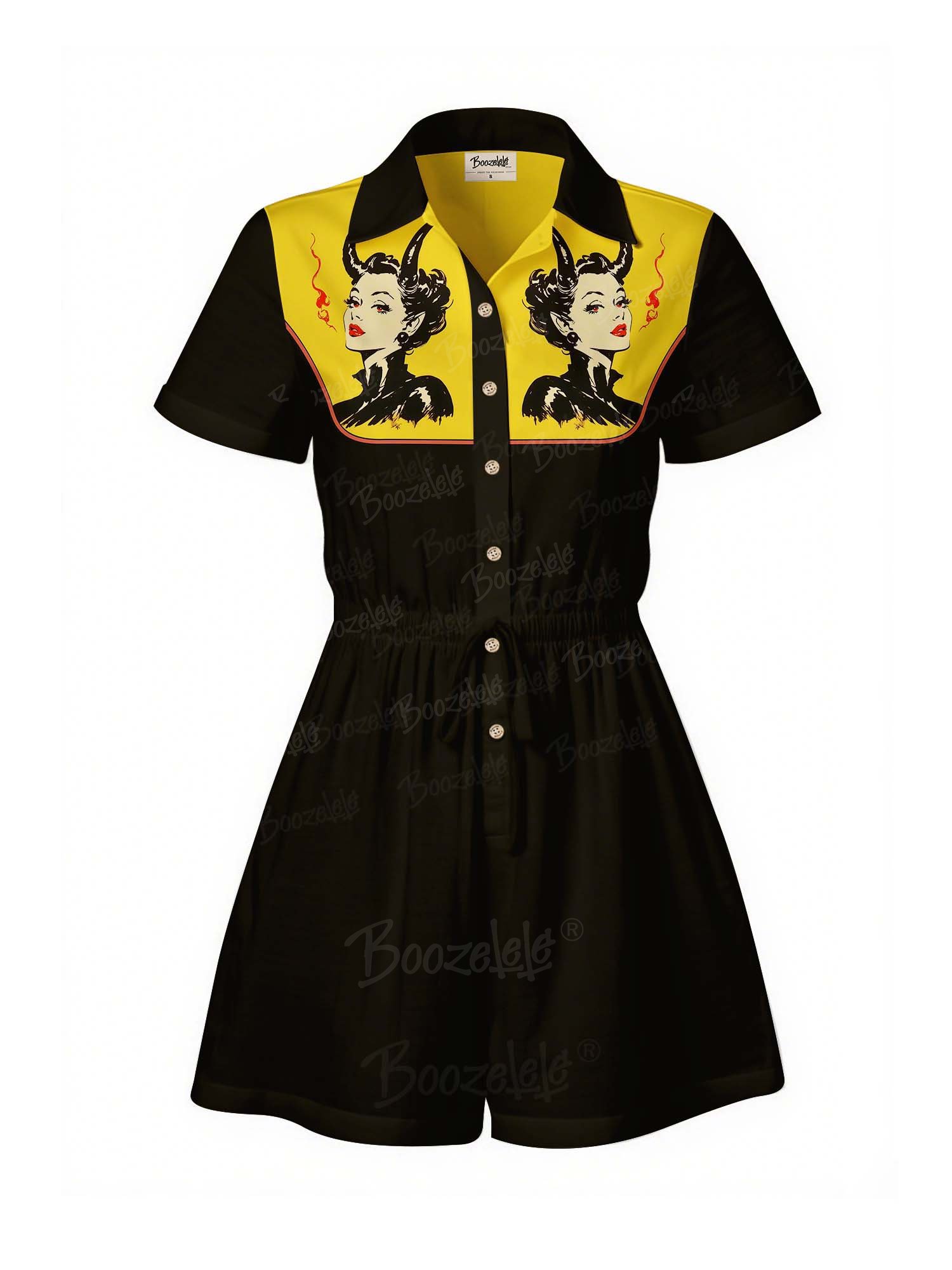 She Demon - 100% Cotton Pocket Jumpsuit