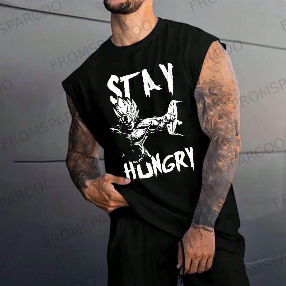 Men's Dragon Ball Anime Print Gym Tank Top