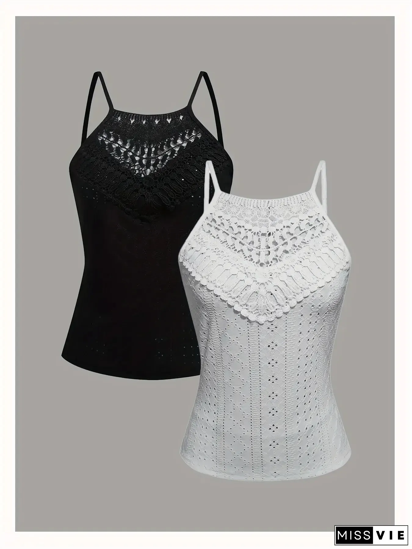 Summer Womens Camisole Exquisite Lace Weave Elegant and Breathable Casual Party Outing