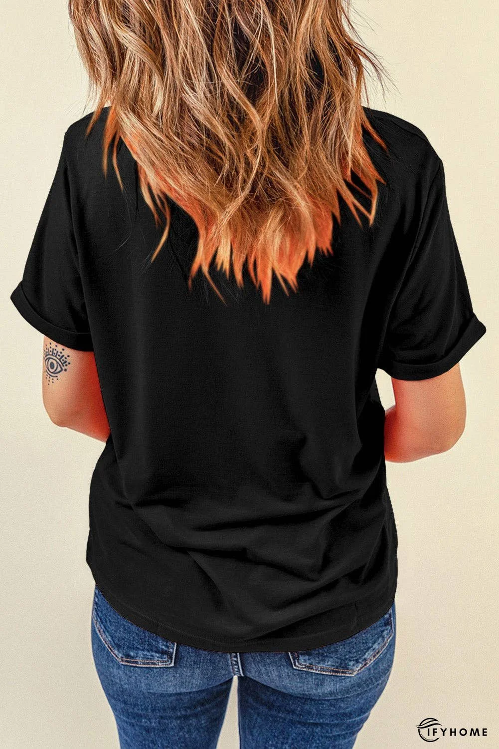 Graphic Round Neck Short Sleeve T-Shirt | IFYHOME