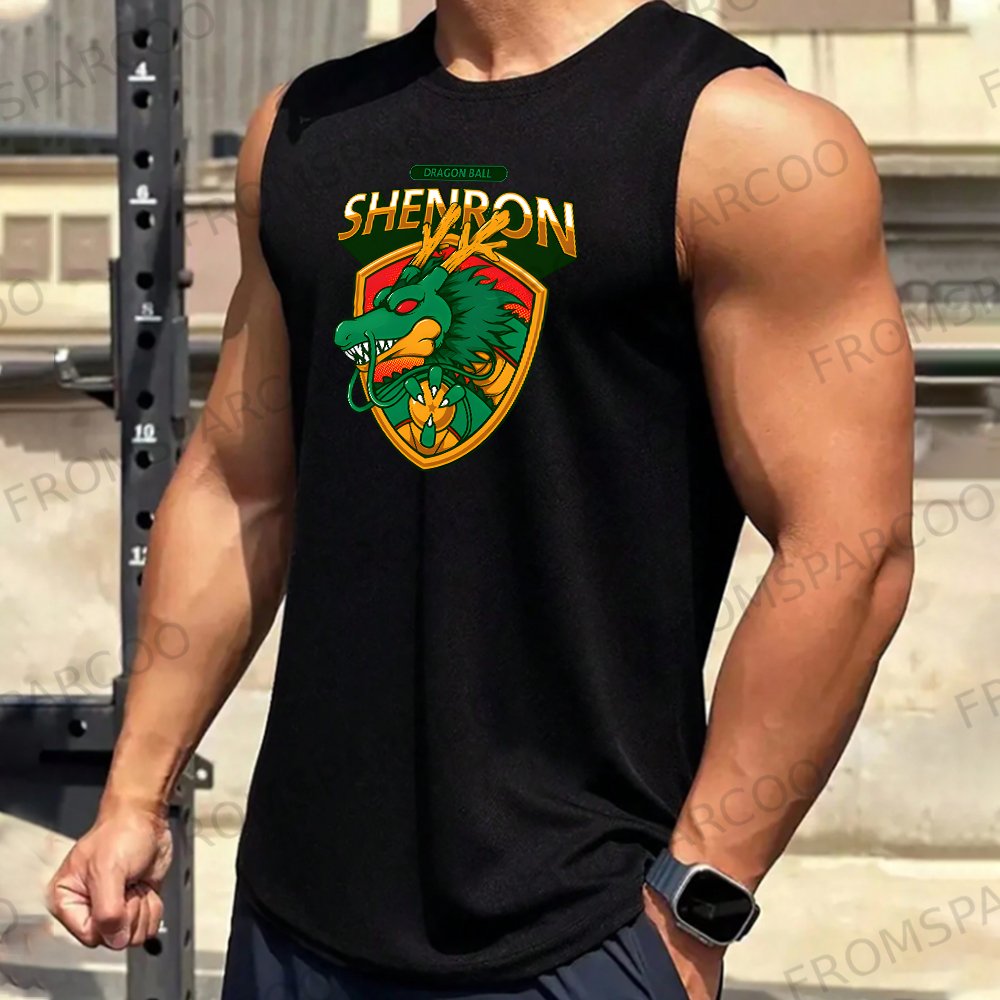 Casual Anime Print Fitness Tank Top