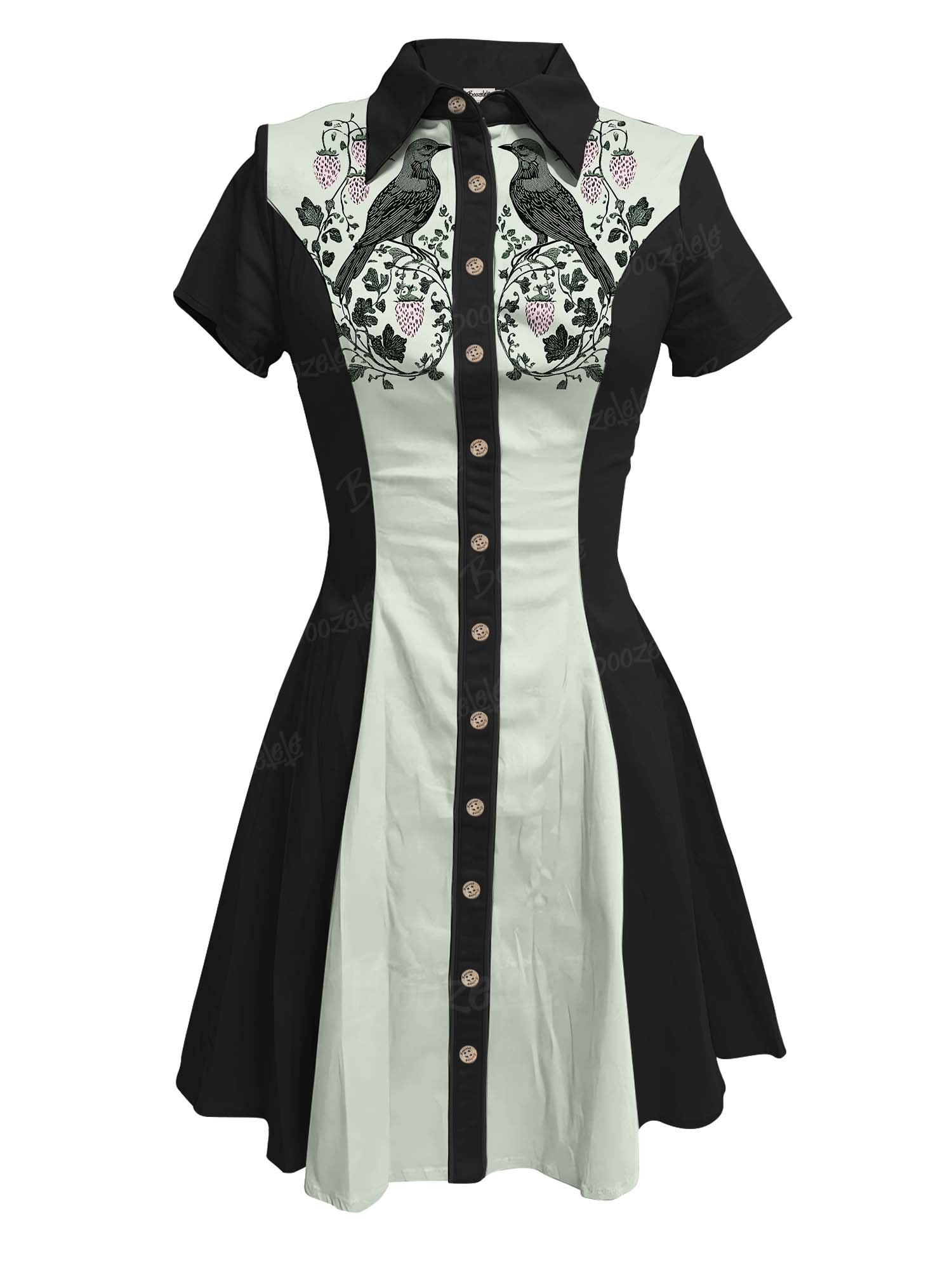 Crow And Strawberry - 100% Cotton Dress