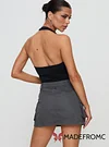 Lieutenant Cargo Mini Skirt Slate