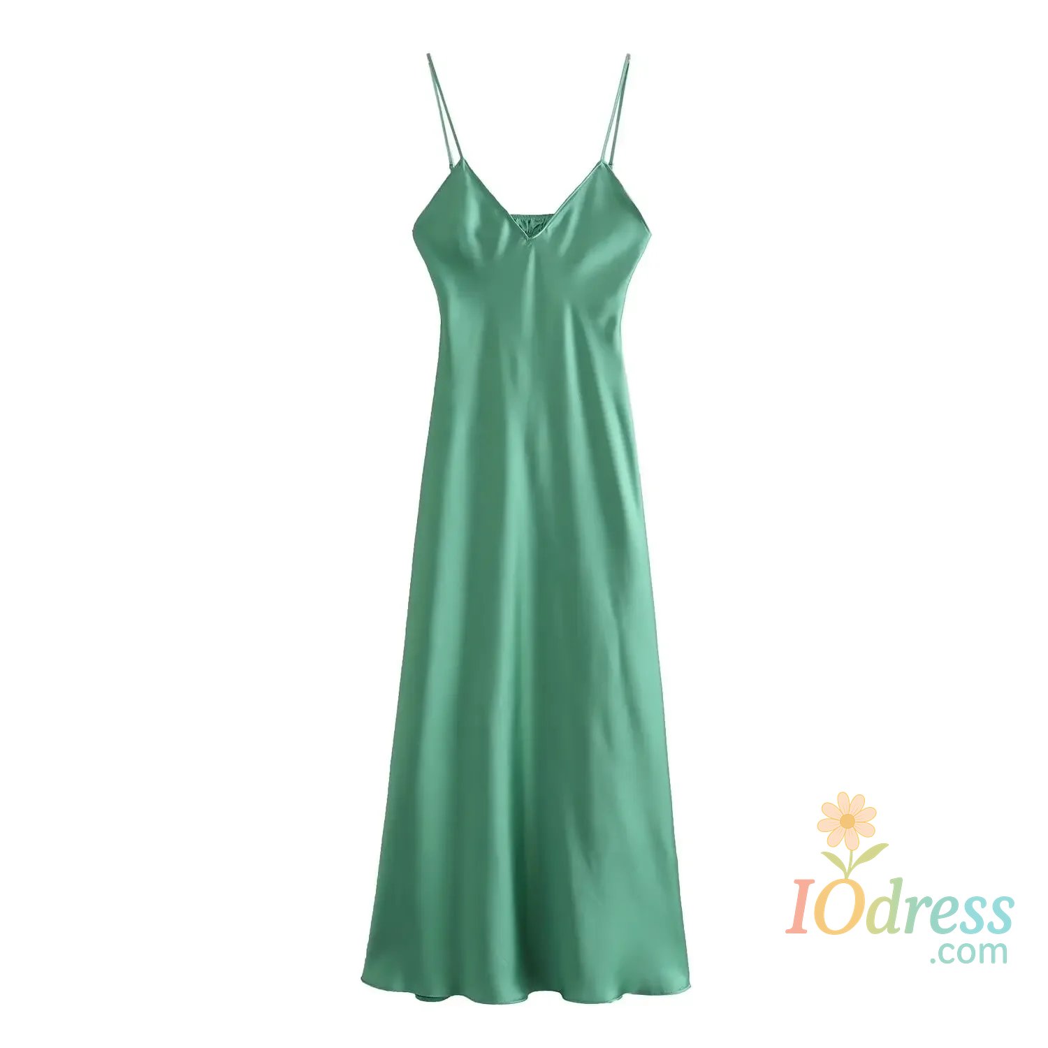 IO Dress Women Fashion Summer New Sleeveless Underwear Style Backless V-Neck Sling Long Dress Chic Female French Elegance Evening