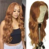 Hightlight Light Brown Long Hair Brazilian Body Wavy Wigs