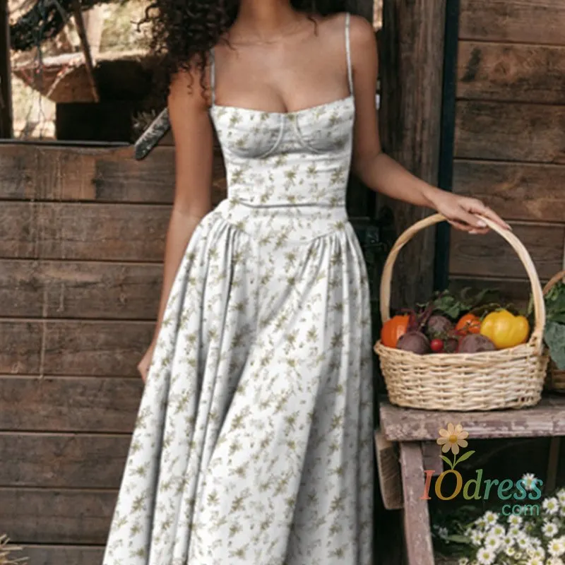 IO Dress Summer Women Elegant Sleeveless Backless Pleated Dresses Lady Sexy Solid Sling Midi Dress 2024 Female Party Evening A-line Robes IO Dress
