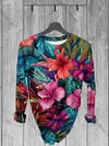 Unisex Tropical Floral Abstract Print Design T-Shirt