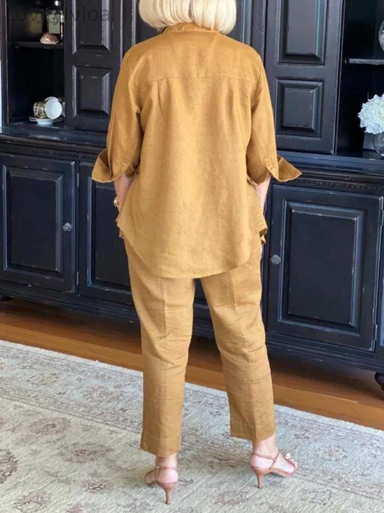 Solid color casual suit lap main image 0