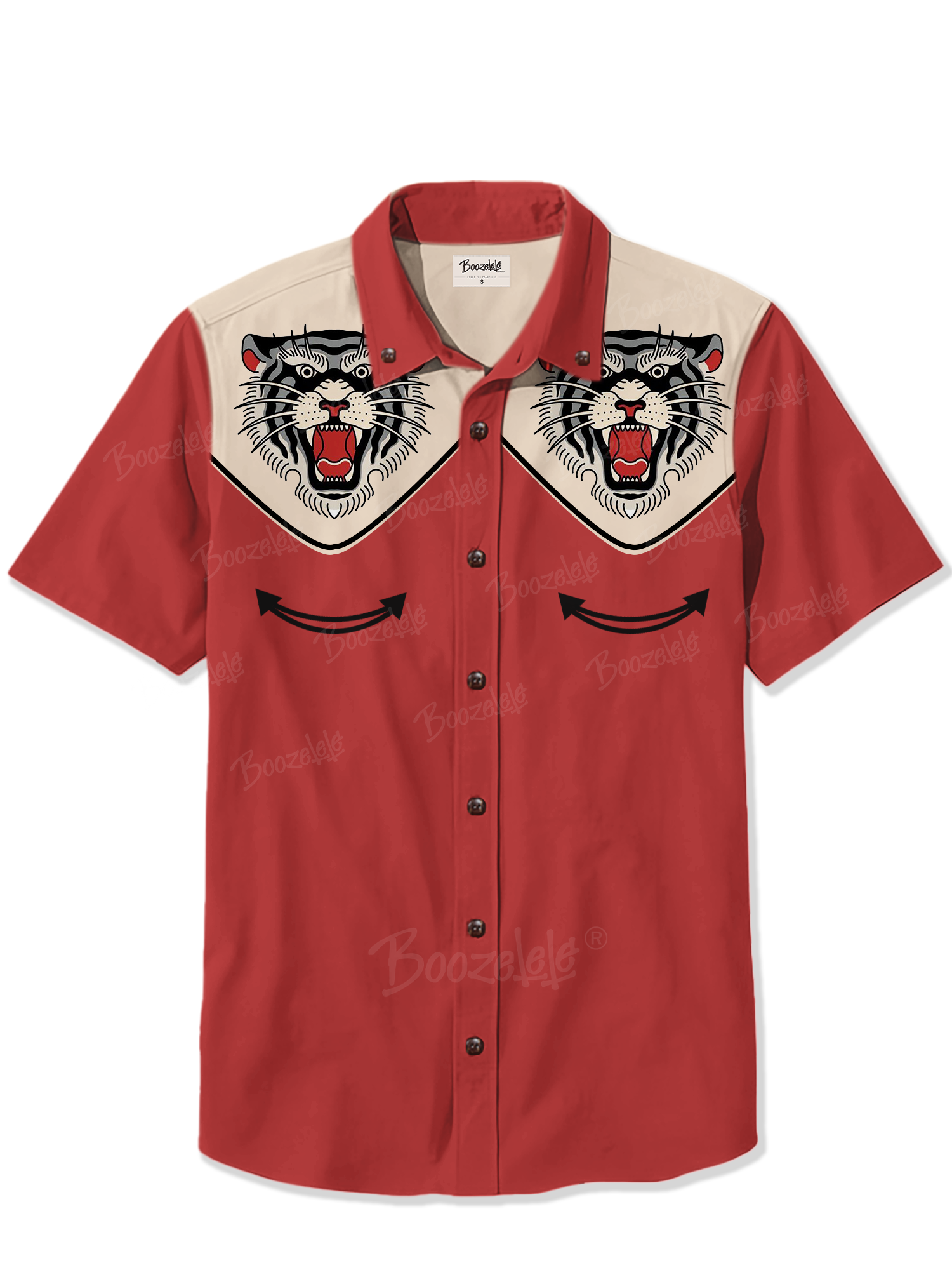 Retro Tiger Head - 100% Cotton Shirt
