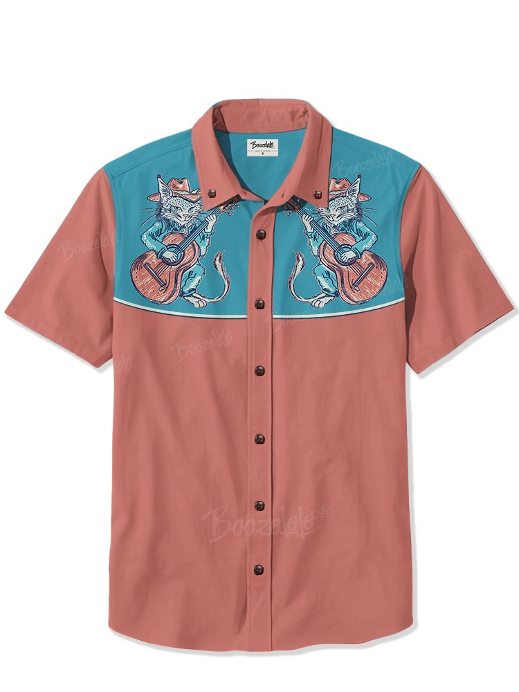 Western Music Cowcat - 100% Cotton Shirt