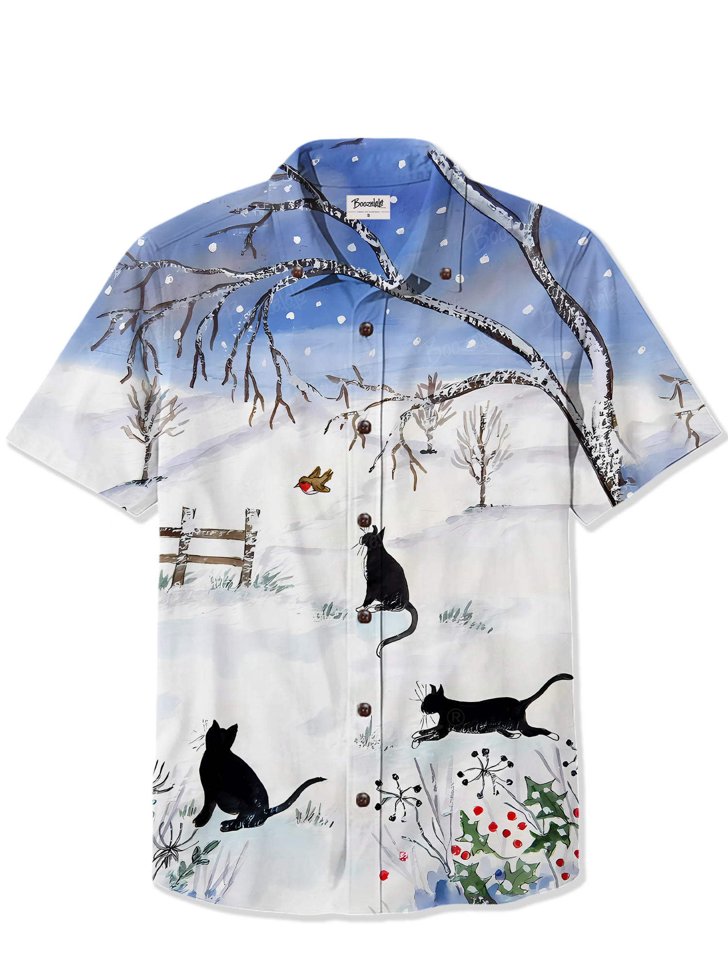 Christmas Snow Cat - 100% Cotton Shirt