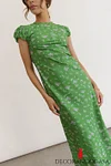 Ellianna Floral Maxi Dress in Green